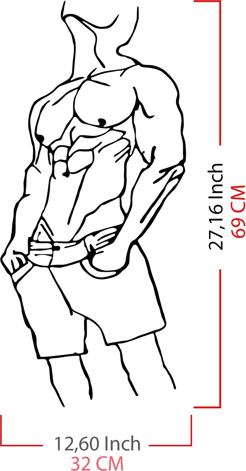 Aksesor dekorativ metalik për mur, Wallity, Cool Man 1