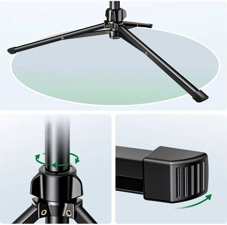 Selfie stick UGREEN LP680 me stativ dhe telekomandë, 1.8m, i zi