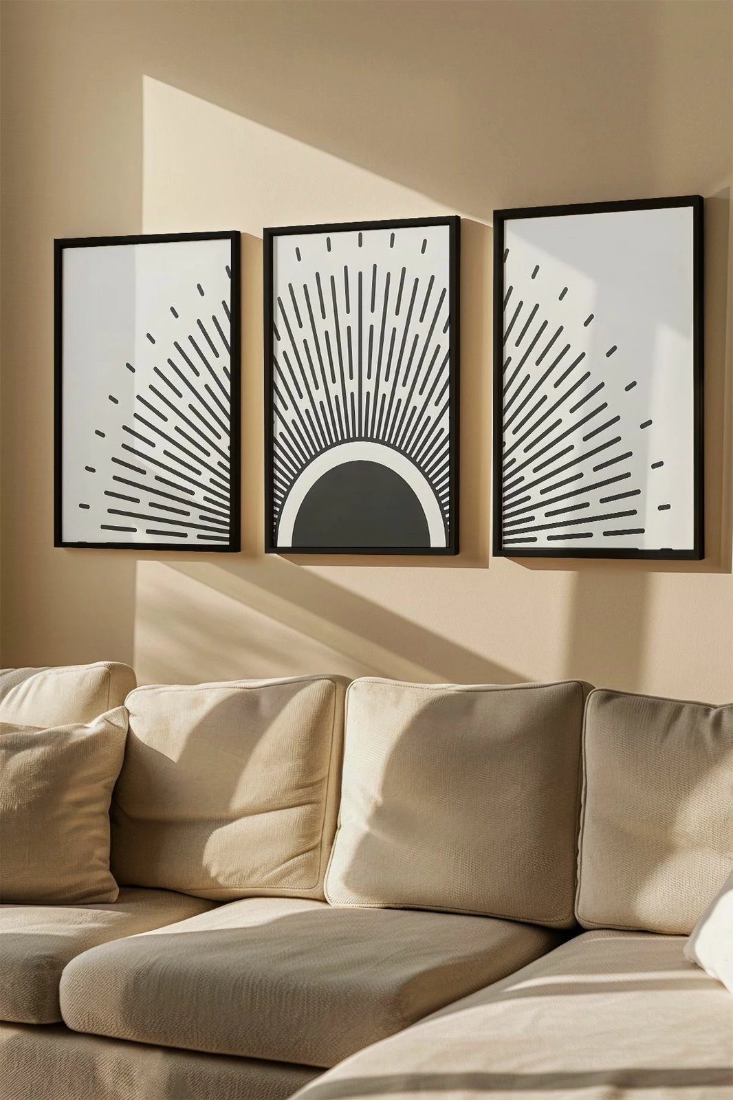 Set pikturash dekorative me kornizë (3 copë), Wallity, Artvmodel39-Sıyah