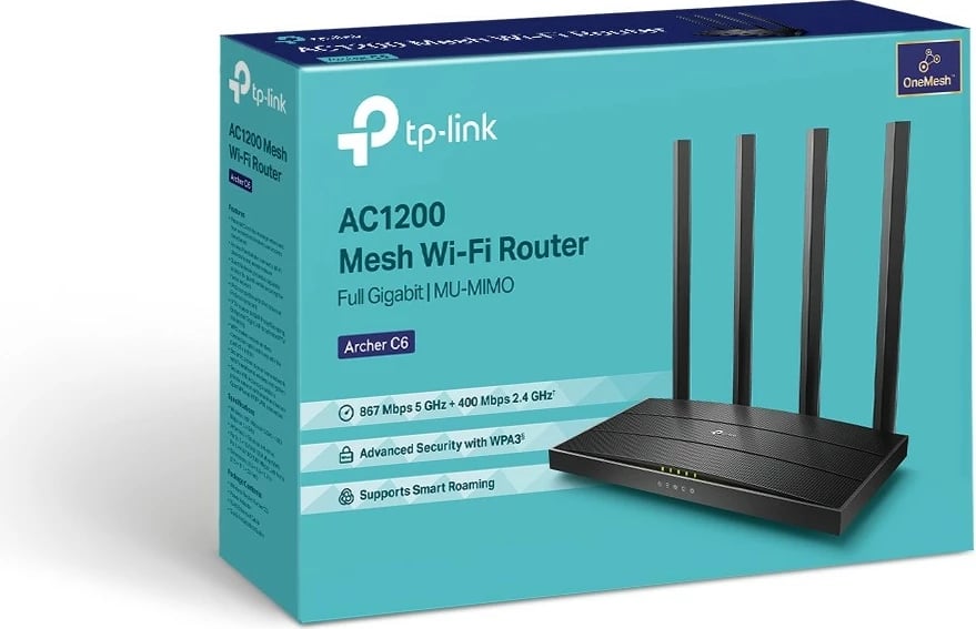 Router TP-LINK Archer C6 AC1200, 4LAN 1WAN, i zi