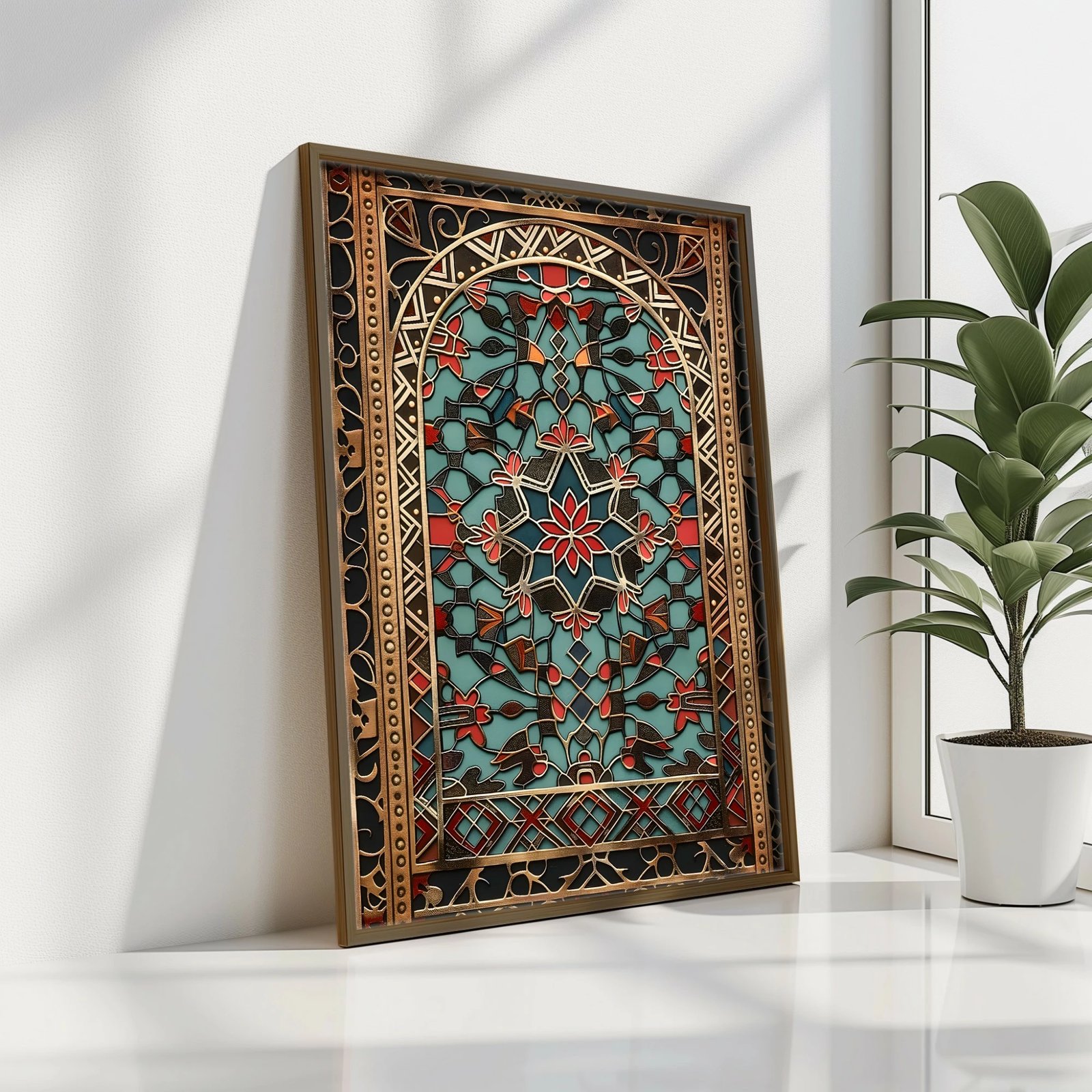 Pikturë dekorative me kornizë MDF, shumëngjyrëshe, Wallity, GE117-L