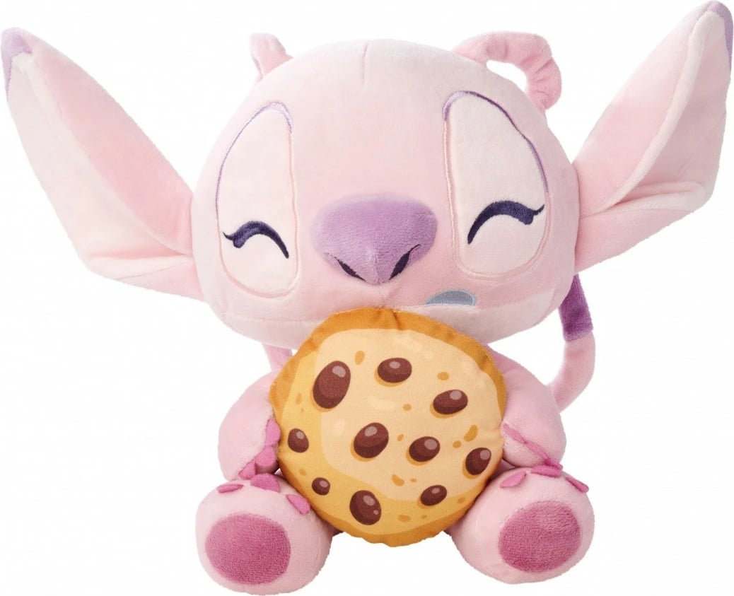 Lodër pelushi Disney Angel me biskotë, Simba, 25 cm, shumëngjyrëshe