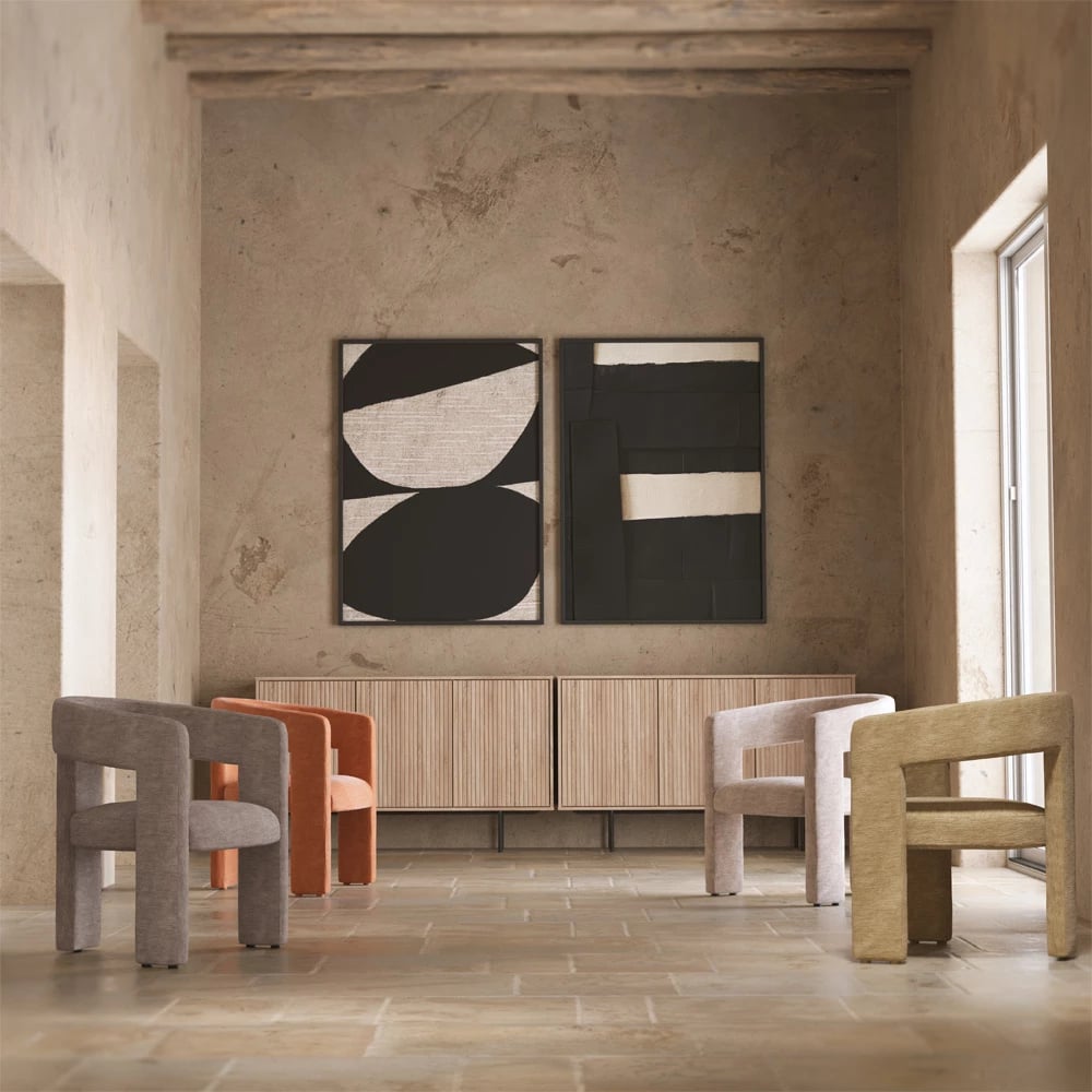 Bufe Rigote me 3 dyer, ngjyrë sonoma e zezë, 140x39x82.8 cm