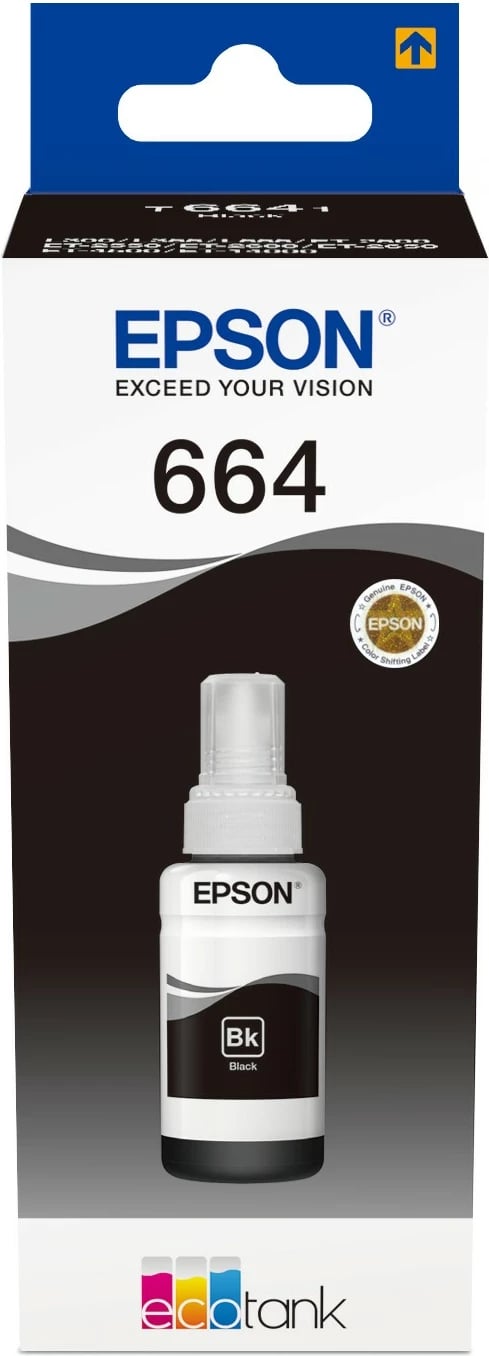 Shishe boje e zezë Epson 664 Ecotank, 70 ml, Gri