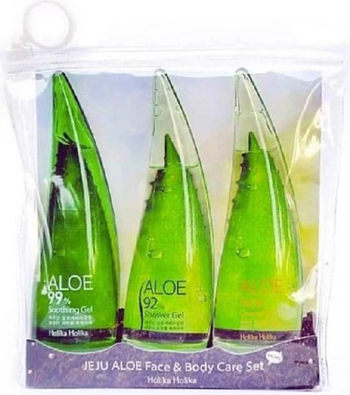 Set për fytyrë dhe trup Holika Jeju Aloe, unisex, 165ml