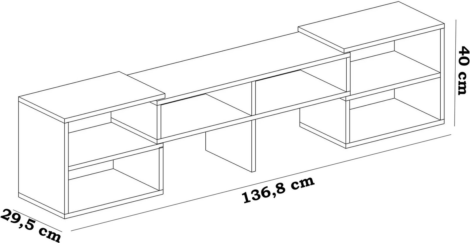 Komodë TV Hanah Home, e bardhë