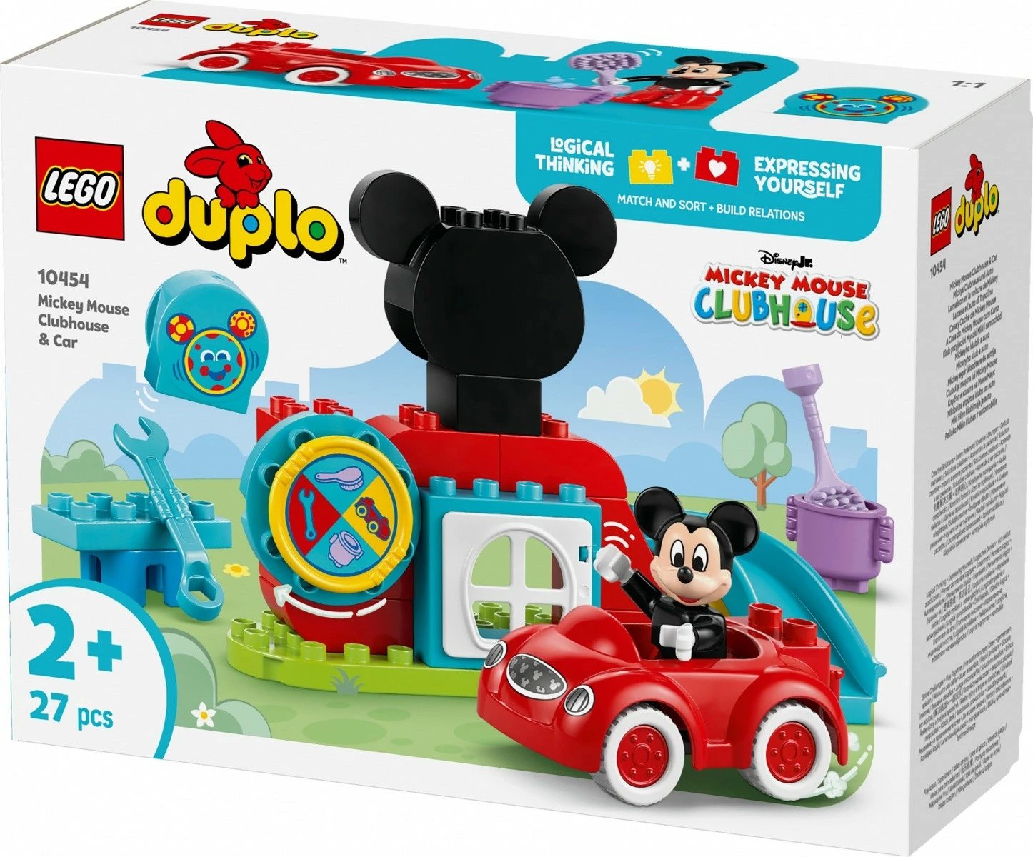 Set lodrash LEGO DUPLO Mickey Mouse Clubhouse & Car 10454, 27 pjesë, për fëmijë, Plastikë Set lodrash LEGO DUPLO Mickey Mouse Clubhouse & Car 10454, 27 pjesë, për fëmijë, Plastikë