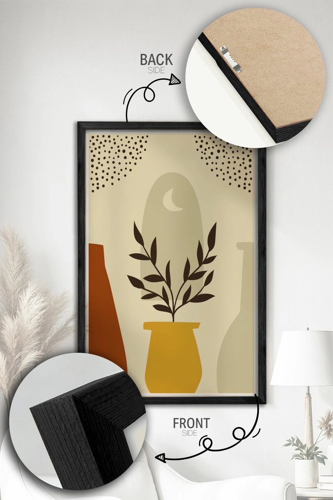 Pikturë dekorative me kornizë (3 copë), Wallity, Ersy3Syhcrv16