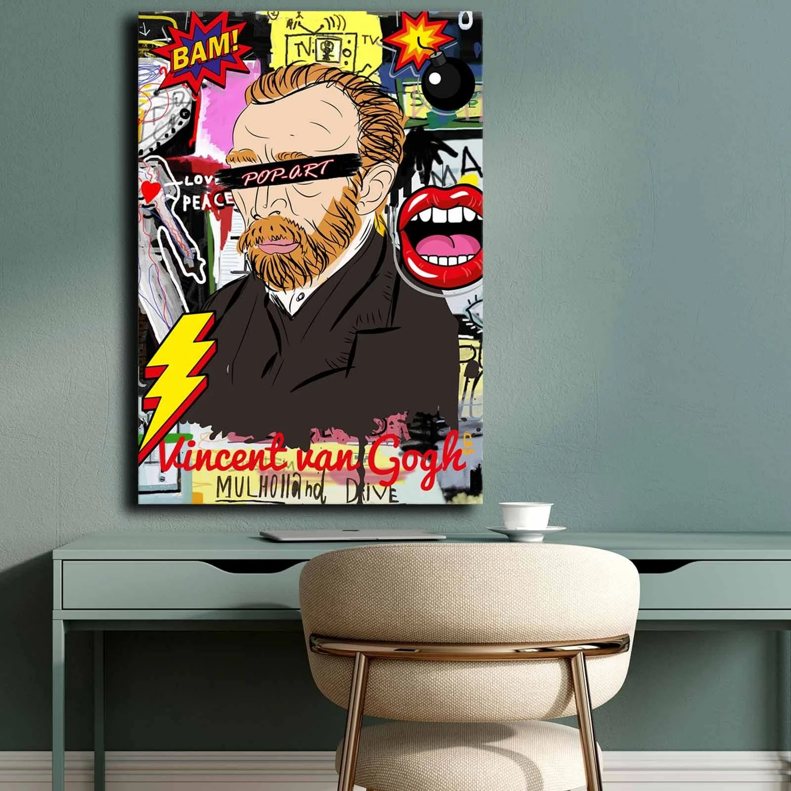 Pikturë dekorative në kanavacë, Wallity, 70100POP-019, shumëngjyrëshe, 70x100cm