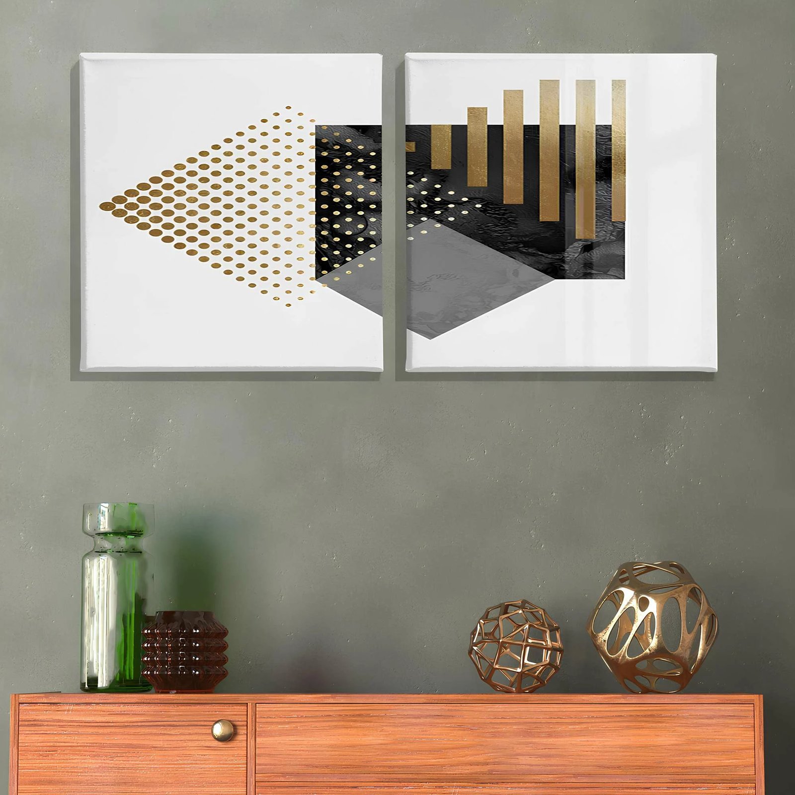 Pikturë dekorative në kanavacë (2 copë), Wallity, ASR_CNV2-16, 30x30