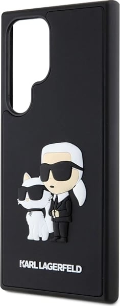 Mbështjellës Karl Lagerfeld 3D Rubber Karl & Choupette për Samsung Galaxy S24 Ultra, i zi