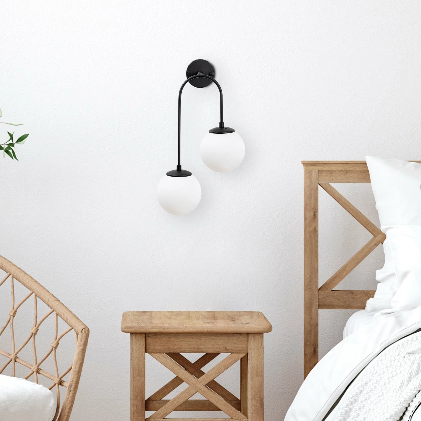 Llambë muri Opviq, Jewel - 10575, e zezë dhe e bardhë