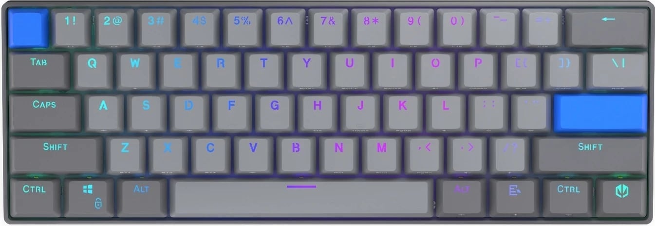 Tastierë mekanike Endorfy Thock V2 Compact Wireless, 60%, RGB, gri