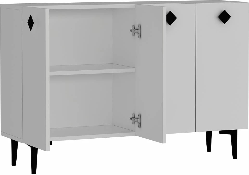 Konsol Skye Decor, e bardhë, e zezë