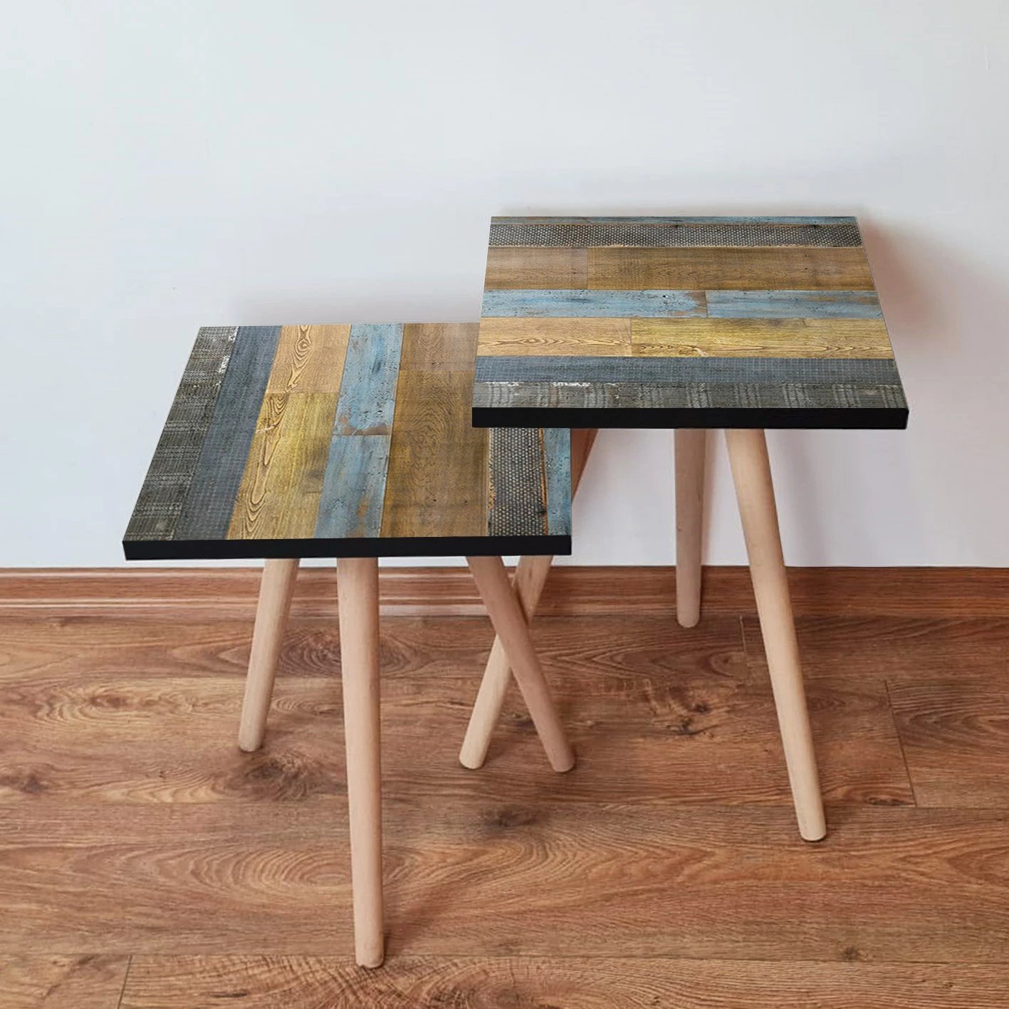 Tavolina të mbivendosura (2 copë), Skye Decor, 2Shp2, kafe