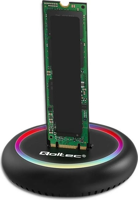 Stacion dokimi SSD M.2 Qoltec 52275, NVMe/SATA, USB-C, 2TB, i zi