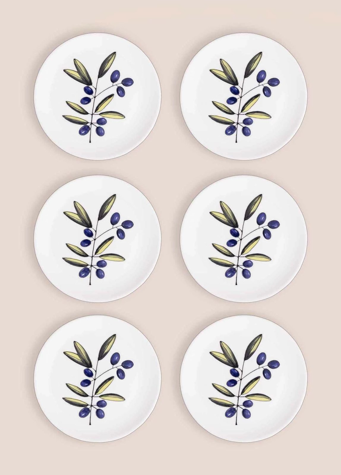 Set pjatash për ëmbëlsira, shumëngjyrëshe, Hermia Concept, OVS0001, 6 copë