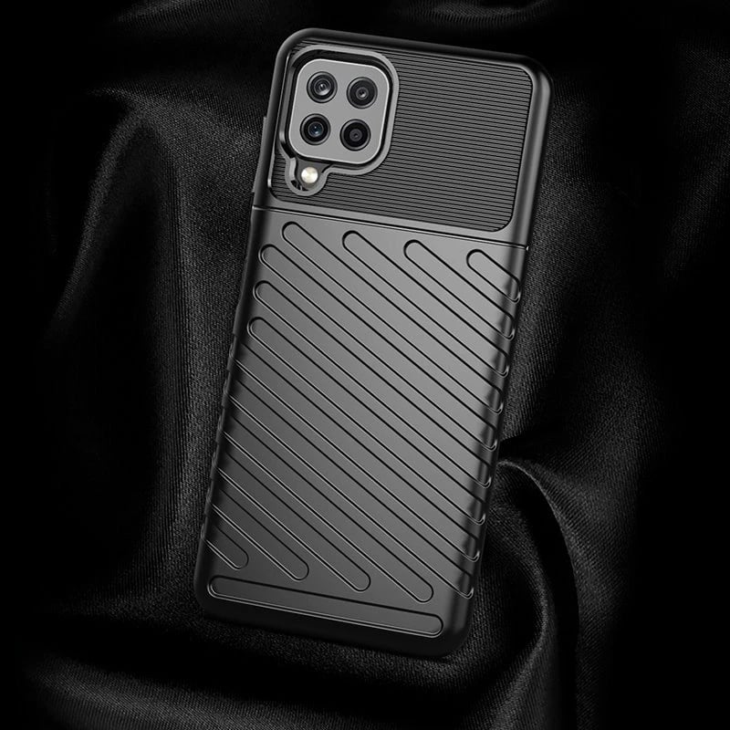 Mbështjellës Hurtel Thunder Case për Samsung Galaxy A22 4G, TPU, i zi