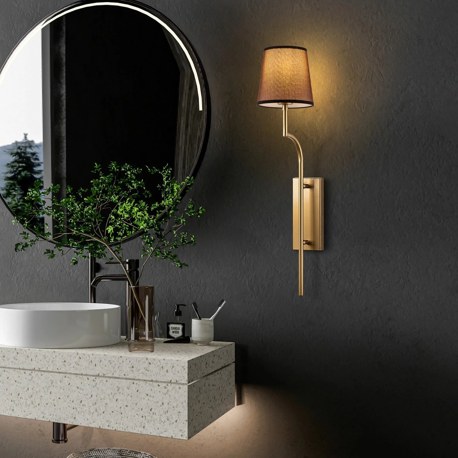 Llambë muri Opviq, Lumora - 15332, ngjyrë ari dhe kafe