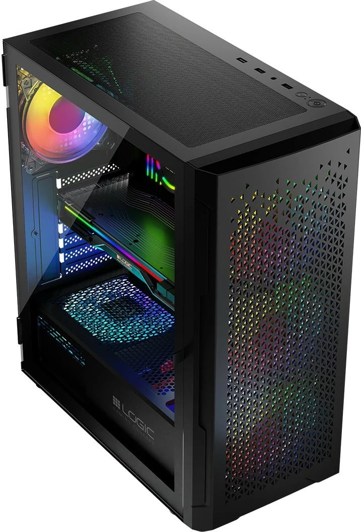 Kasë Logic Concept Aramis ARGB Midi Tower, ATX, e zezë Kasë Logic Concept Aramis ARGB Midi Tower, ATX, e zezë