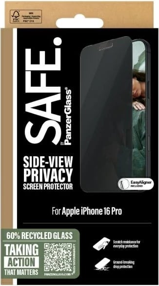 Mbrojtës ekrani privatësie PanzerGlass SAFE për iPhone 16 Pro 6.3"