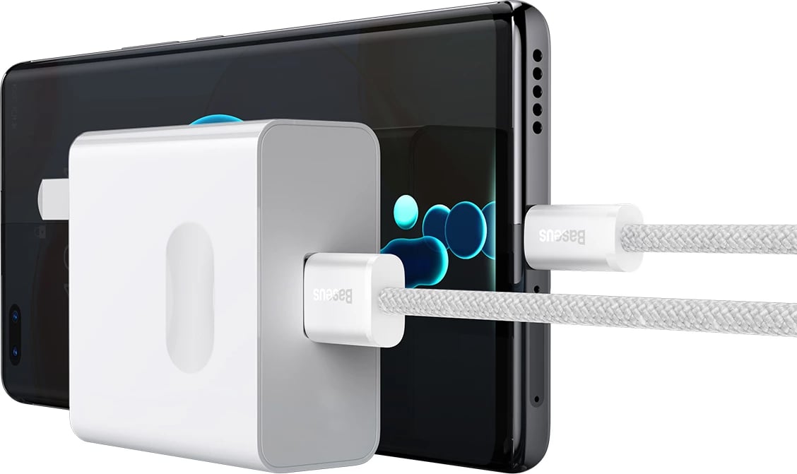 Kabllo Baseus Dynamic Series USB-A në USB-C, 2m, 100W, Bardhë
