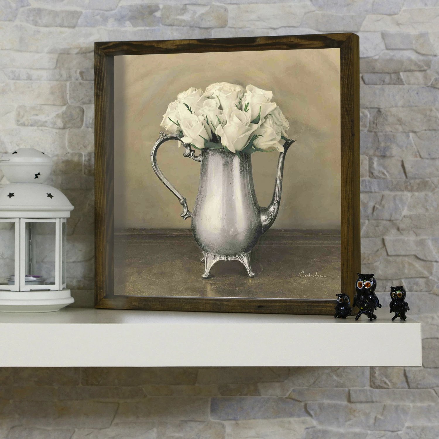 Pikturë dekorative me kornizë, MDF, shumëngjyrëshe, KZM452, 34x34cm