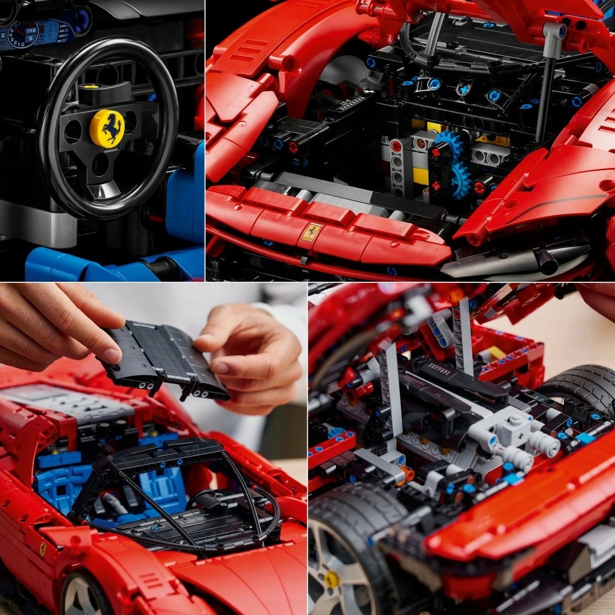 Set ndërtimi LEGO Technic Ferrari Daytona SP3 42143, 3778 pjesë, e kuqe