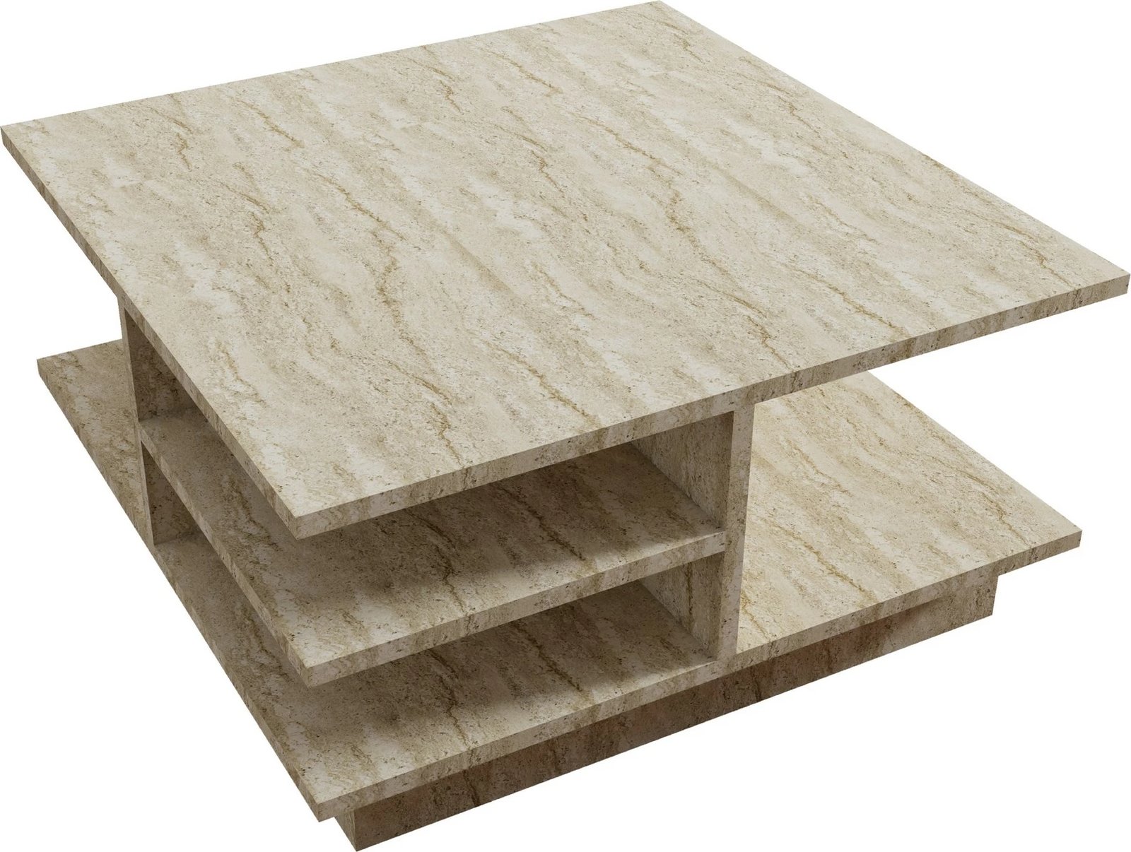 Tavolinë kafeje Skye Decor, ngjyrë travertin, Skull