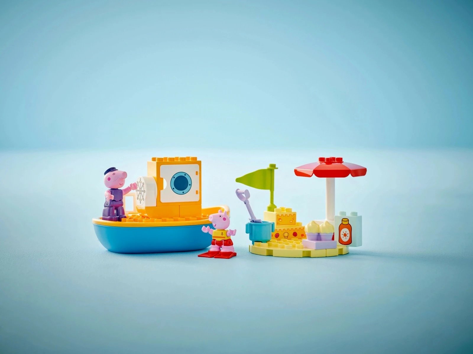 Set ndërtimi LEGO DUPLO Peppa Pig 10432, 23 pjesë, me varkë që noton, për fëmijë të vegjël