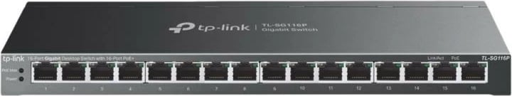 Switch, TP-Link, TL-SG116P, 16 porta, 1 Gbps