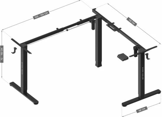 Kornizë tavoline elektrike Mark Adler, e zezë