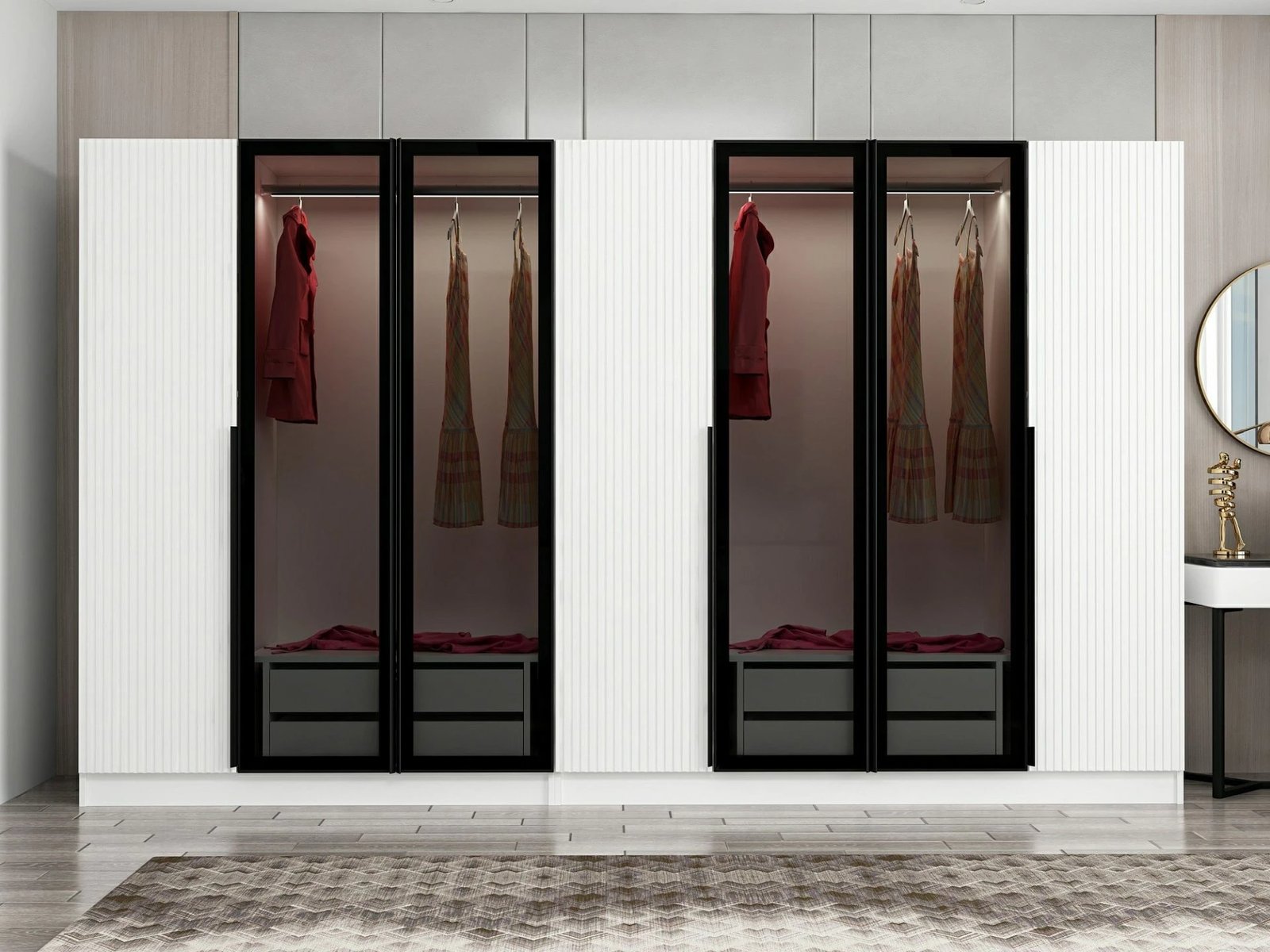 Dollap Skye Decor, Kale Plus, ngjyrë fume, 315x210x52cm