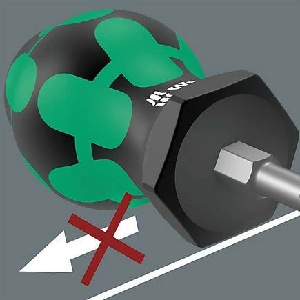 Set kaçavidash Wera, Torx, dizajn ergonomik, ngjyrë e zezë/gjelbër
