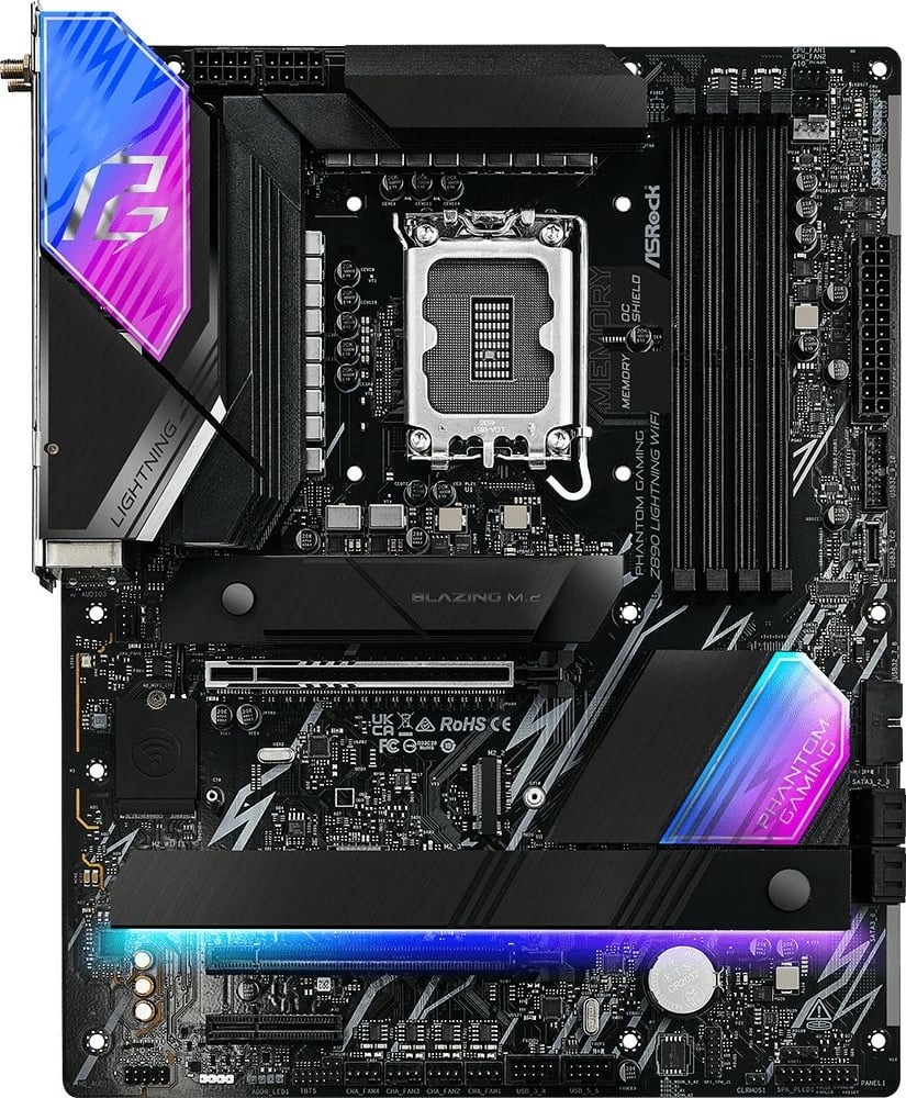 Pllakë amë ASRock Z890 Lightning WiFi, Intel, LGA 1851, DDR5-SDRAM, 256 GB