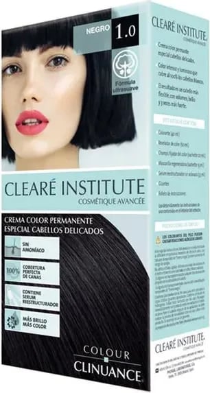 Ngjyrë për flokë CLEARÉ INSTITUTE Colour Clinuance 1.0 e zezë