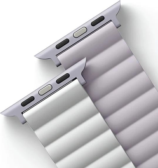 Rrip silikoni për Apple Watch UNIQ Revix, 42/44/45/49mm, dyngjyrësh vjollcë-e bardhë