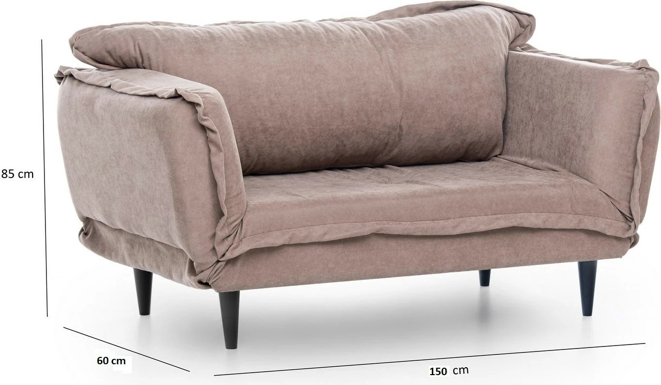Divan-krevat dy vendësh, ngjyrë mink, Atelier del Sofa, Vino Daybed - GR121\01