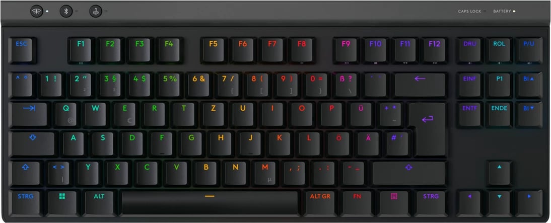 Tastierë gaming, Logitech G515 (920-012544) Lightspeed TKL GL Linear, layout gjerman QWERTZ, RGB, e zezë