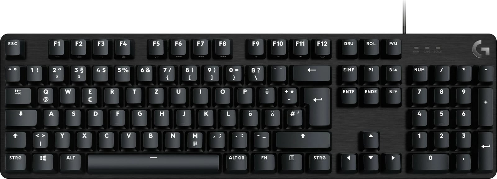 Tastierë mekanike Logitech G413 SE, full-size, ndriçim LED i bardhë, QWERTZ, e zezë