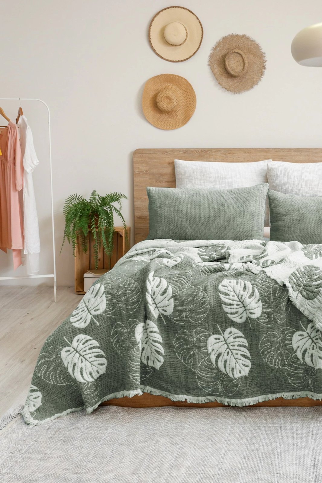 Set piké dopio, ngjyrë e gjelbër, L'essentiel, me jastëkë (2 copë)