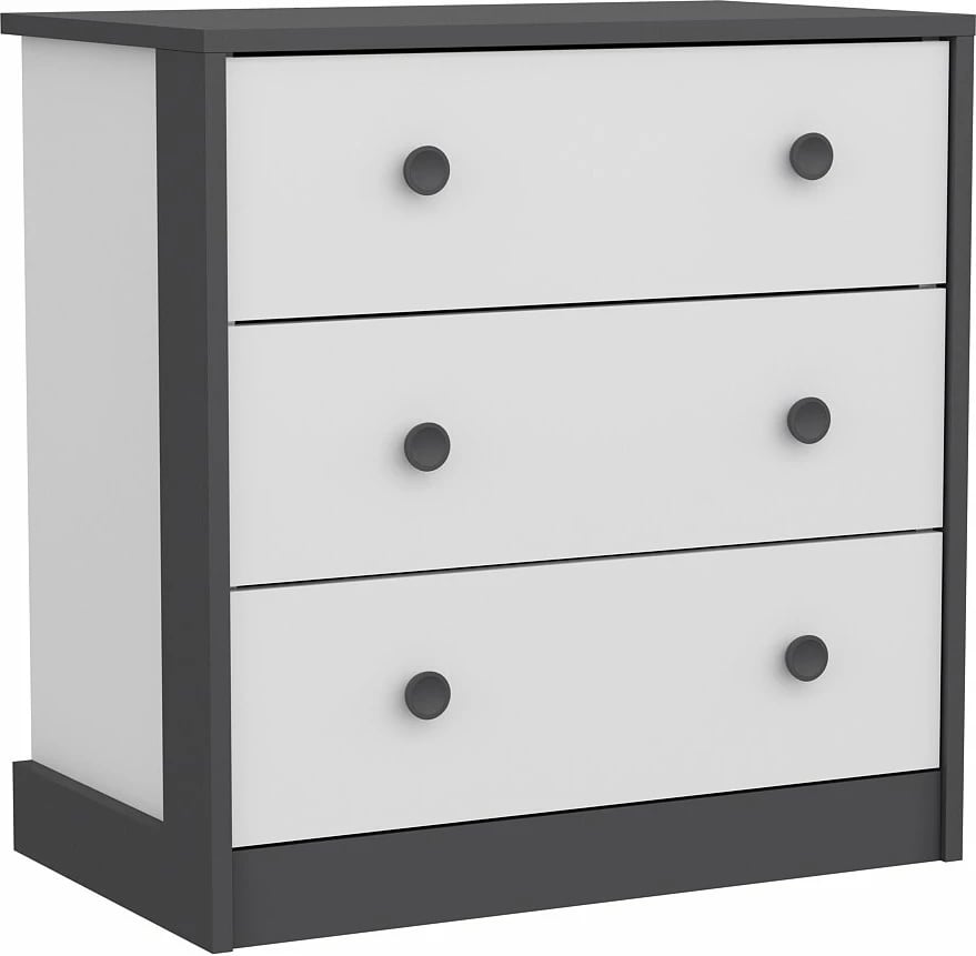 Set mobiljesh për dhomë gjumi, Skye Decor, e bardhë, antracit