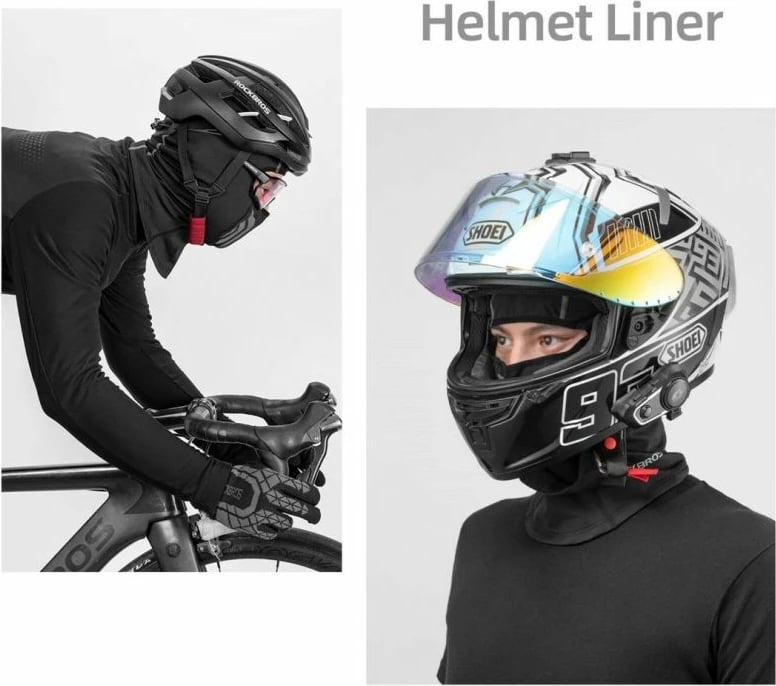 Maskë balaclava sportive Rockbros për meshkuj, e zezë