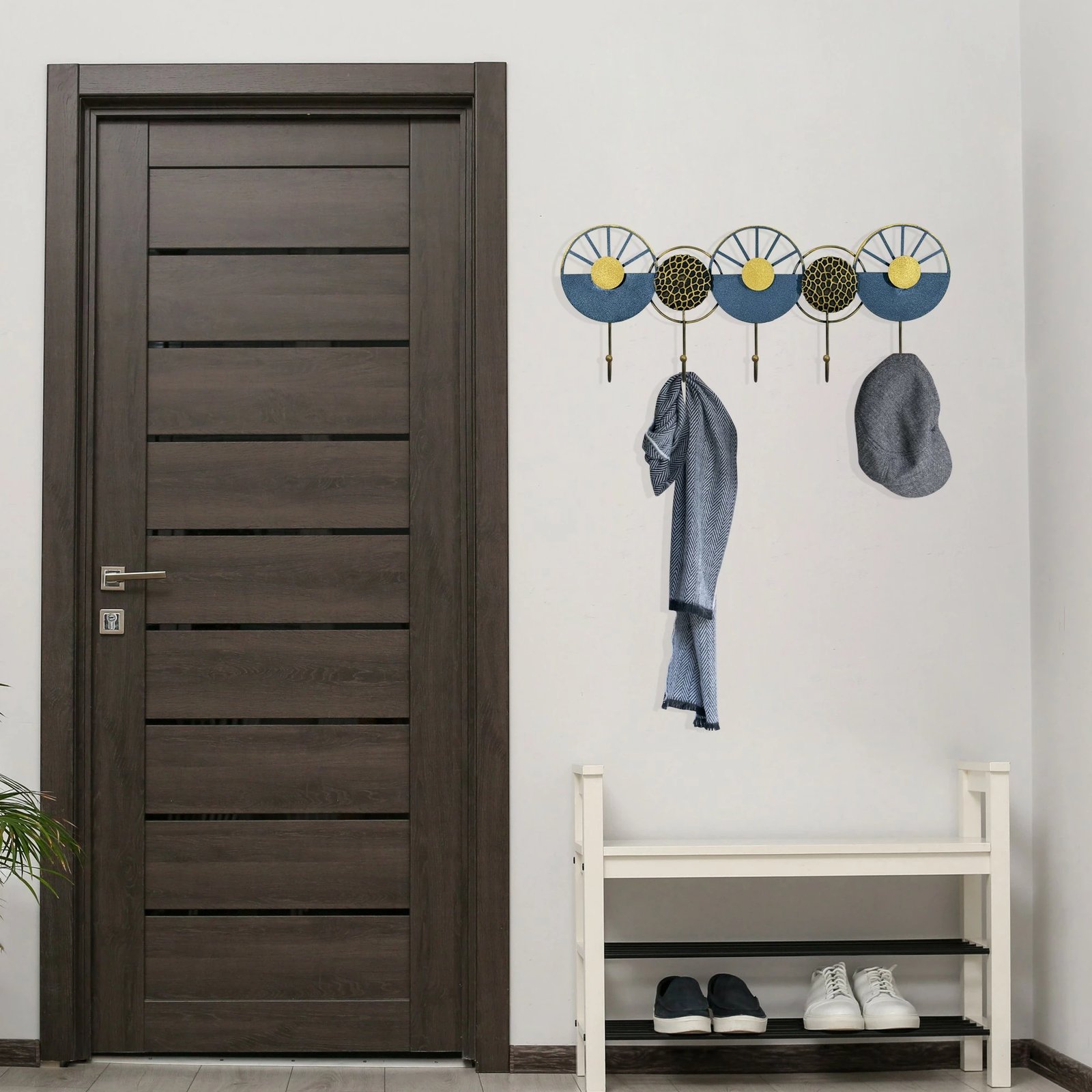 Varëse muri metalike Wallity, Naile, shumëngjyrëshe, 60x23cm