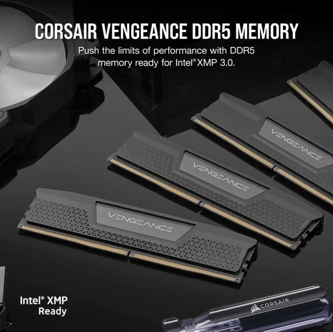 RAM memorje Corsair Vengeance DDR5, 16GB, 5200MHz, CL40, E zezë