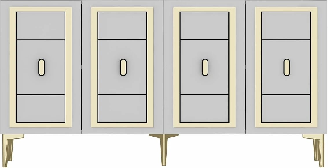 Konsolë Skye Decor, Orion, e bardhë dhe ari