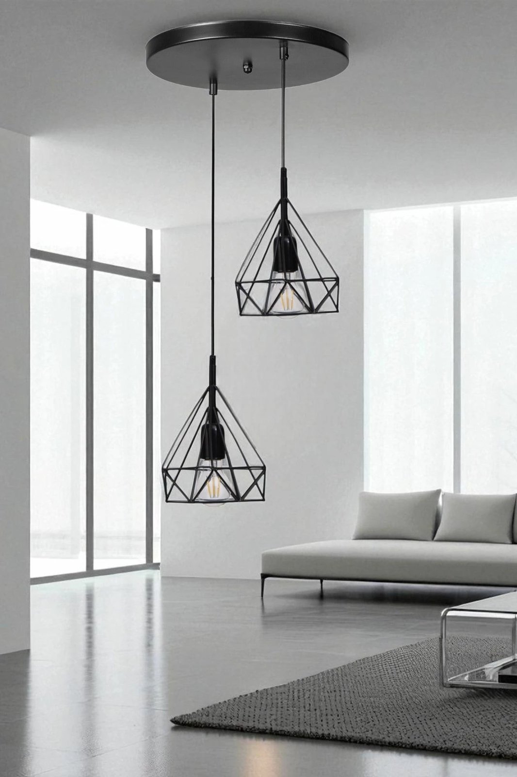 Llambë tavani Opviq, e zezë, 9046-2