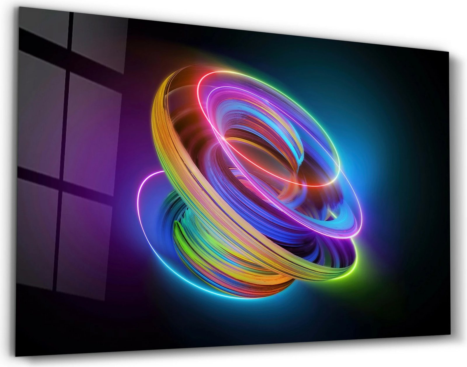 Pikturë dekorative prej xhami të temperuar, shumëngjyrëshe, SPR-1400, 35x55cm