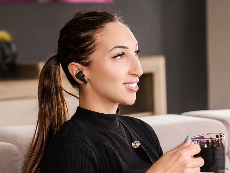 Kufje TWS Tracer T10 TRASLU47504 Bluetooth 5.4 me mikrofon, deri 5 orë, kuti karikimi 300 mAh, USB-C, të zeza