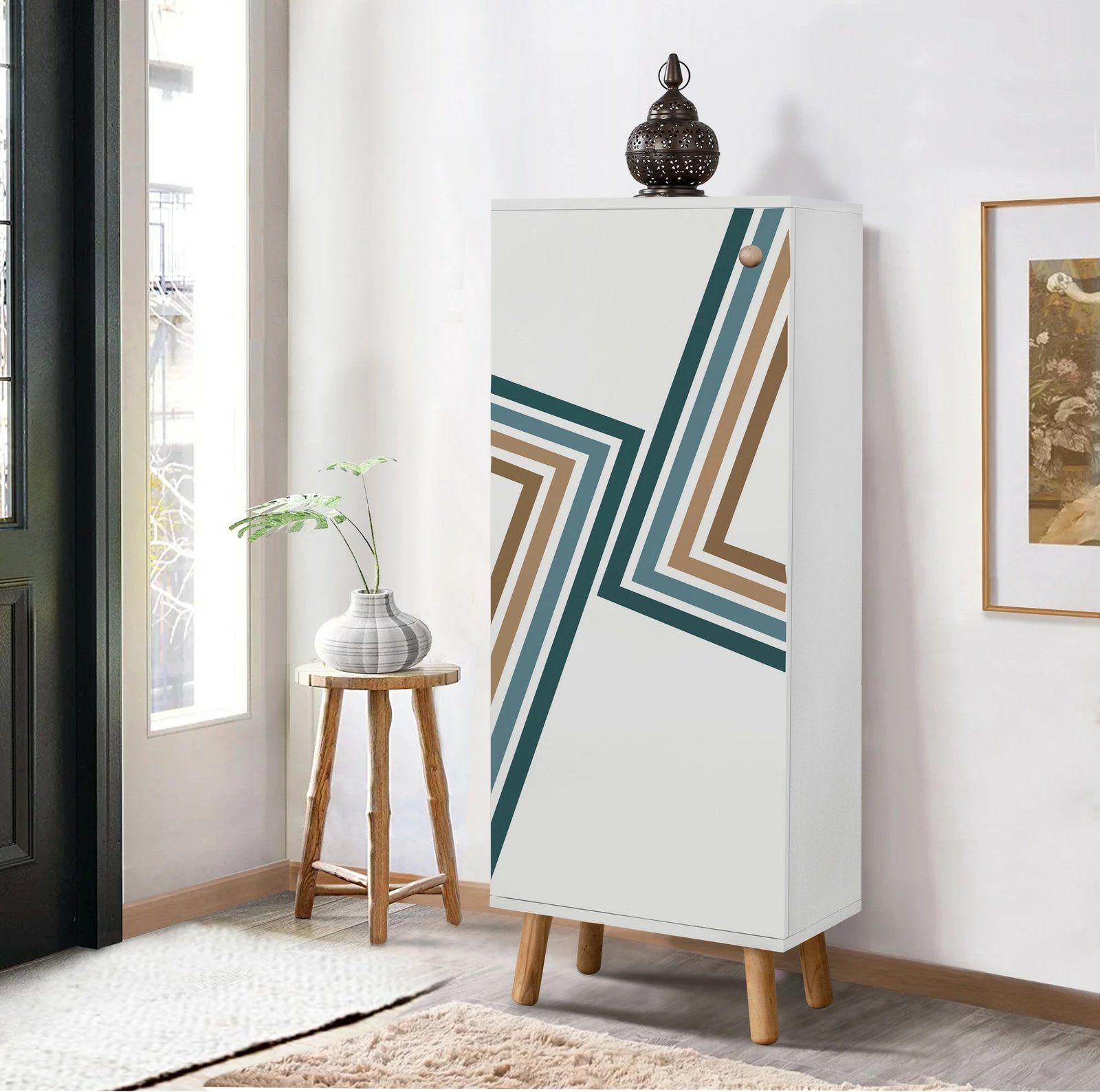 Dollap këpucësh Skye Decor, Vegas - B 951, ngjyrë e bardhë